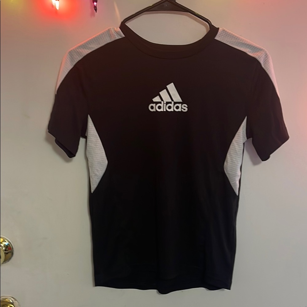 Adidas Black and White T-Shirt